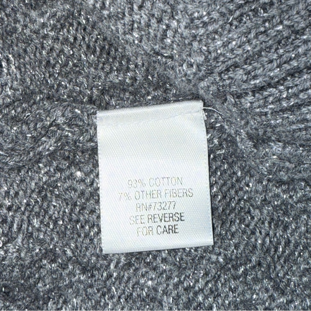Croft & Barrow Gray Cable Knit Sweater XL Cozy Classic Fall Winter - Picture 6 of 8